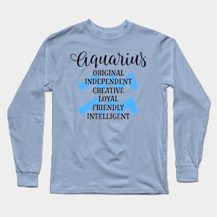 Aquarius Sign Long Sleeve T-Shirt